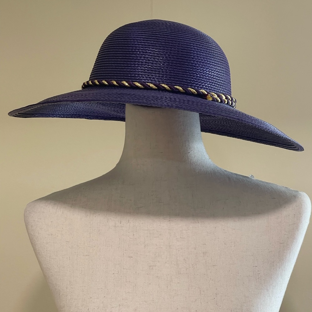 Women’s Kettle Party With Rope Band Hat Wedding Party Derby One Size Purple - Picture 3 of 9
